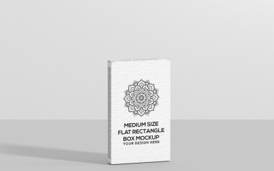 Box - Medium Size Flat Rectangle Box Mockup