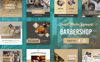 Modèles de bannière de salon de coiffure