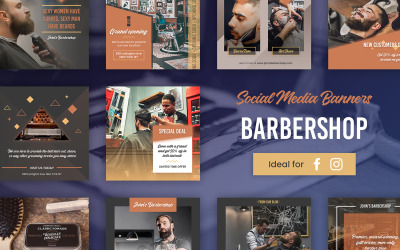 Modelli di banner Instagram per barbieri