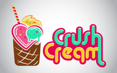 Modelo de Logotipo de Sorvete Crush