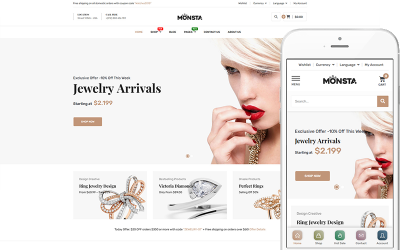 Monsta - Тема ювелирных изделий WooCommerce Theme