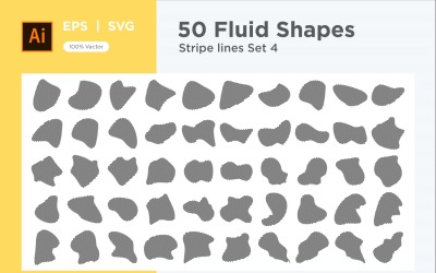 Abstrakt Fluid Shape Stripe lines Set 50 V 4