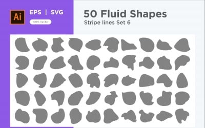 Abstrakt Fluid Shape Stripe lines Set 50 V 6
