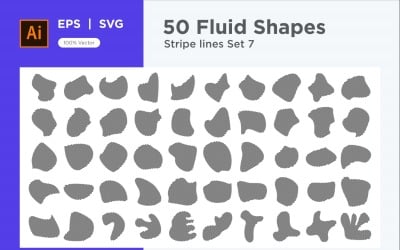 Abstrakt Fluid Shape Stripe lines Set 50 V 7