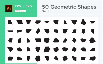 Abstrakte geometrische Form-Set 50 V 1