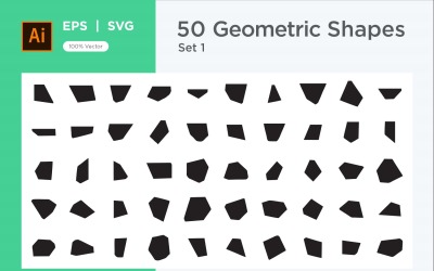 Abstrakt geometrisk formsats 50 V 1
