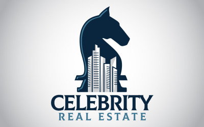 Modello di logo immobiliare di celebrità