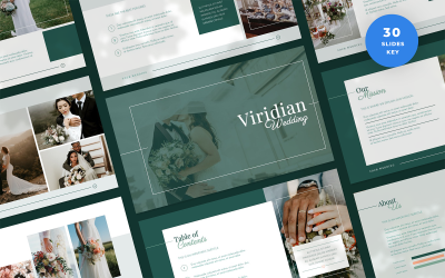 Viridian - Keynote-mall för bröllopspresentation