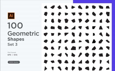 Abstract Geometric Shape set 100 V 3