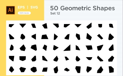 Abstrakt geometrisk formsats 50 V 12