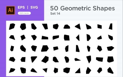 Abstrakt geometrisk formsats 50 V 14