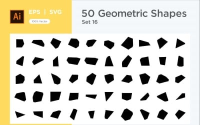 Sada abstraktní geometrický tvar 50 V 16