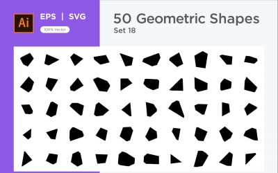 Abstrakt geometrisk formsats 50 V 18