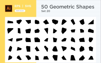Abstrakt geometrisk formsats 50 V 20