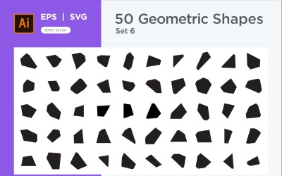 Abstrakt geometrisk formsats 50 V 6