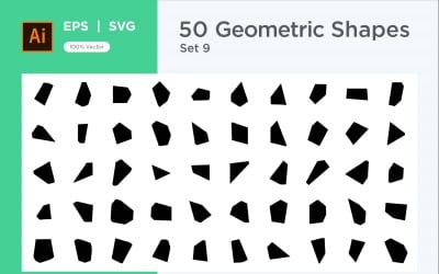 Abstrakt geometrisk formsats 50 V 9