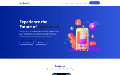 AppLaunch - Шаблон целевой страницы приложения