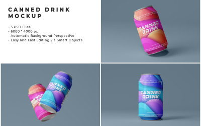 Canned Drink Mockup Template