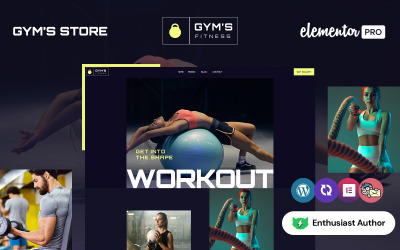 健身房的健身 - 健身 WordPress Elementor 主题