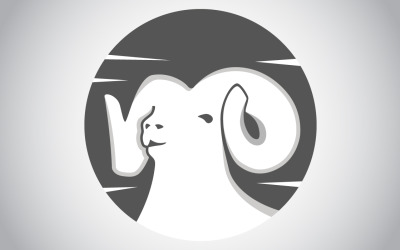 Шаблон логотипа знака зодиака Овен