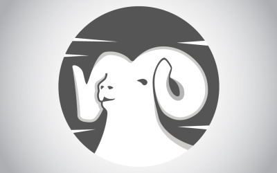Szablon Logo znaku zodiaku Baran
