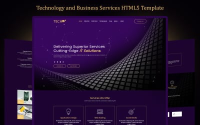 Tech IT – šablona víceúčelové responzivní vstupní stránky technologie a obchodní služby