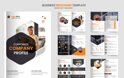 Broschyr mall layout design och företagets företag profil mall idé