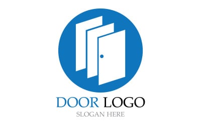 Deurlogo voor huis en gebouw vectorsjabloon v6