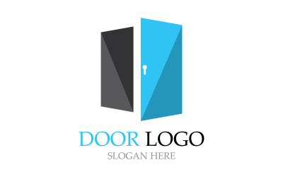 Logotipo de la puerta para el hogar y la construcción de plantilla vectorial v7