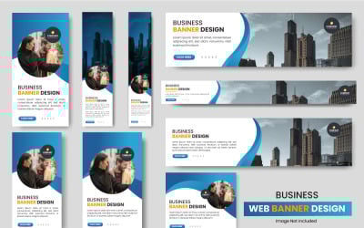 Vector Web banner template Set, Horizontal header web banner, cover header background