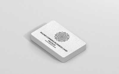Візитна картка - стек круглі кути візитної картки макет