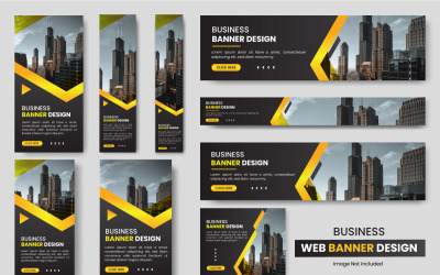 Web banner mall Set, horisontell header webberoll, cover header bakgrund för webbdesign
