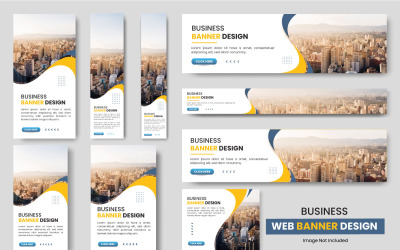 Web banner mall Set, horisontell header webberoll, cover header bakgrund
