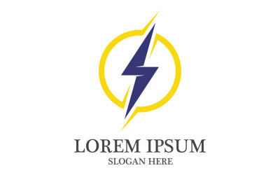 Şimşek logo flaş şimşek simgeler vektör v2