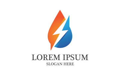 Şimşek logosu flaş şimşek simgeleri vektör v4
