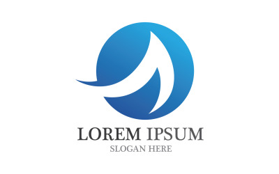 Water blue wave logo beach icon template v46