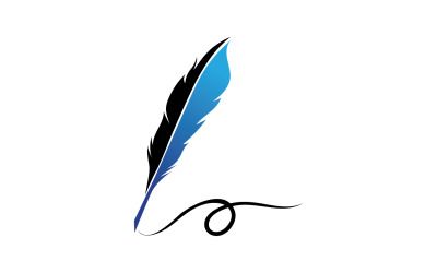 Feather pen schrijven teken logo advocaat v4