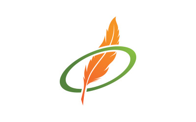 Feather pen write sign logo lawyer v12