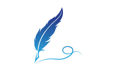 Feather pen write sign logo lawyer v2