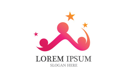 Team work community and family friend logo v21
