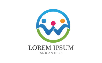 Team work community and family friend logo v27