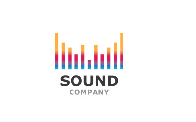 Звуковий еквалайзер музичний логотип плеєр аудіо v7