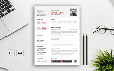 Currículo criativo e design de carta de apresentação