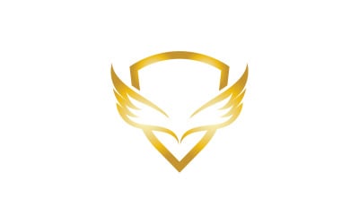 Dove bird and wing logo vector template v25