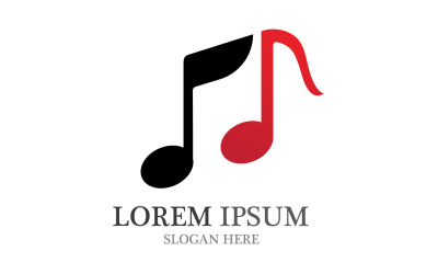 Music note player logo player audio  v15