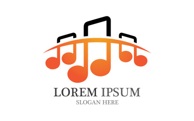 Music note player logo player audio  v16
