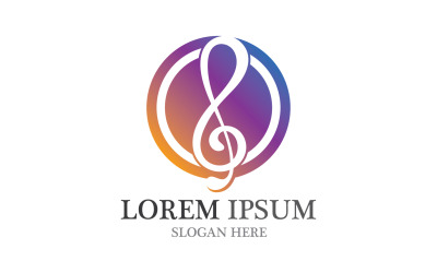 Music note player logo player audio  v17