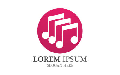 Music note player logo player audio  v20