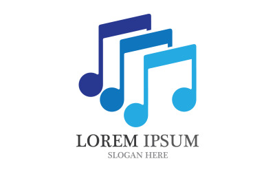 Music note player logo player audio  v2