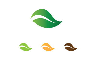 Eco hoja verde naturaleza árbol fresco elemento logo v14